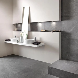 Image 2 of Essential Linen White Matte 16" x 48" (ESSLIN1648MR) Marble Wall Tile sold at Floors & Baths Pro's