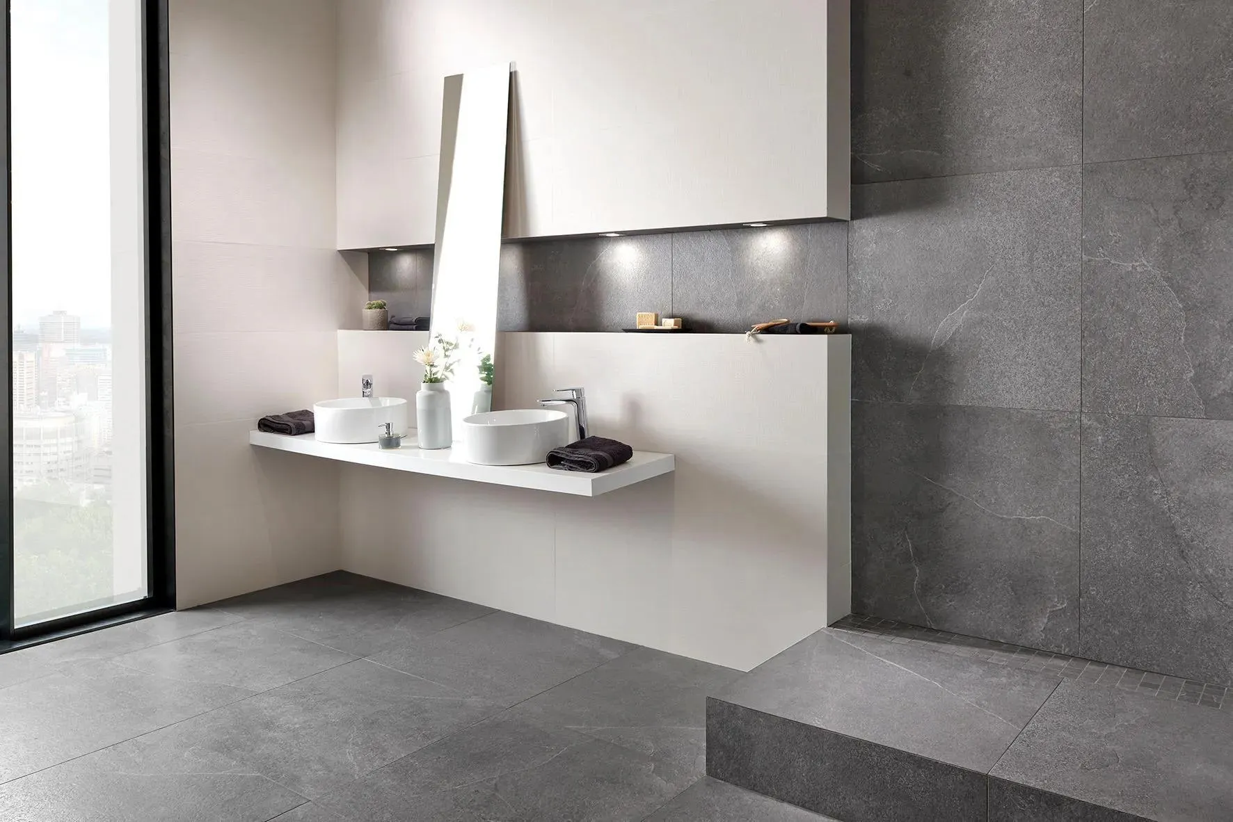 Essential Linen White Matte 16" x 48" (ESSLIN1648MR) Marble Wall Tile