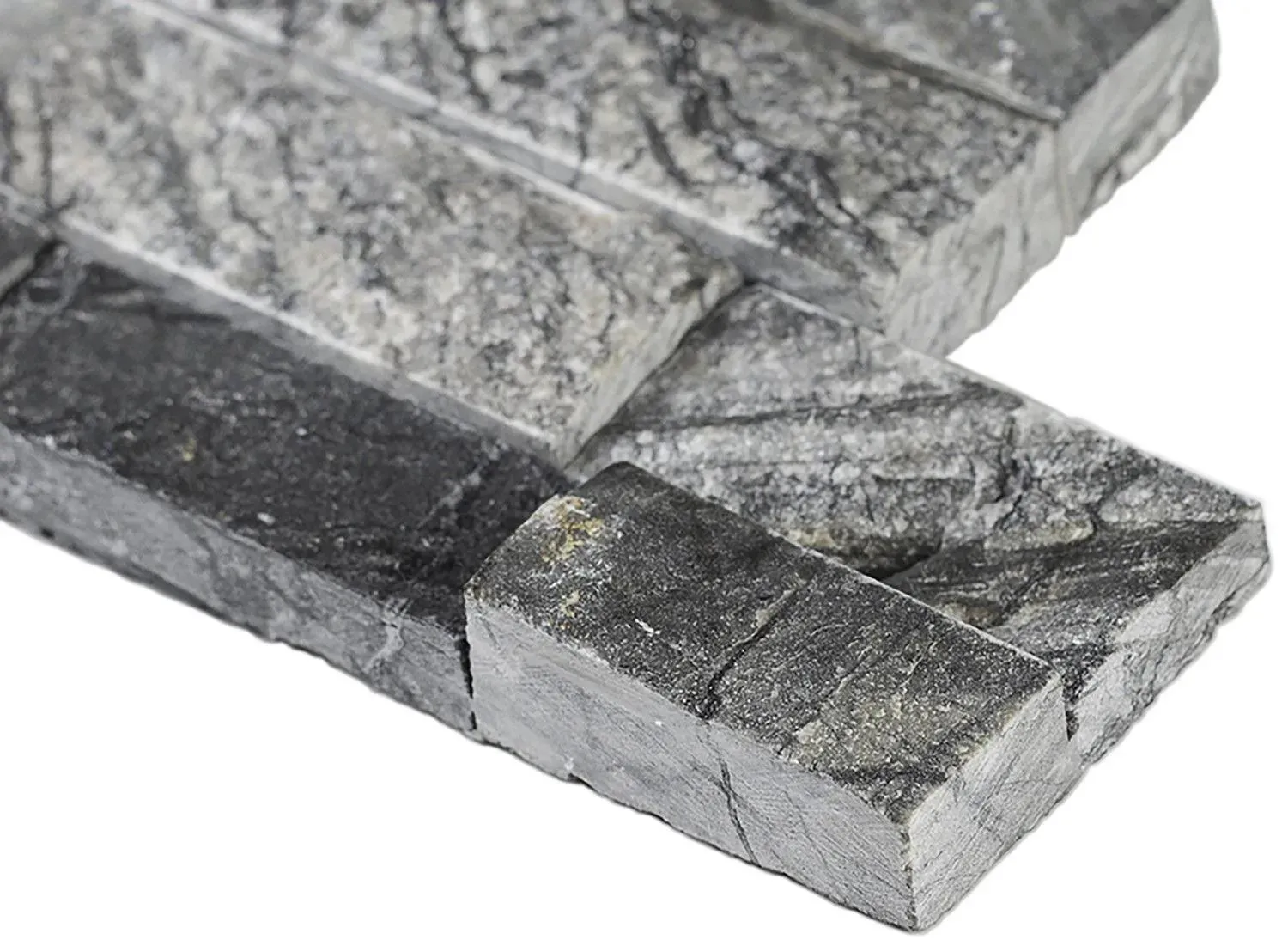 Glacial Black Splitface 6" x 24" (LPNLMGLABLK624) Stone Wall Tile