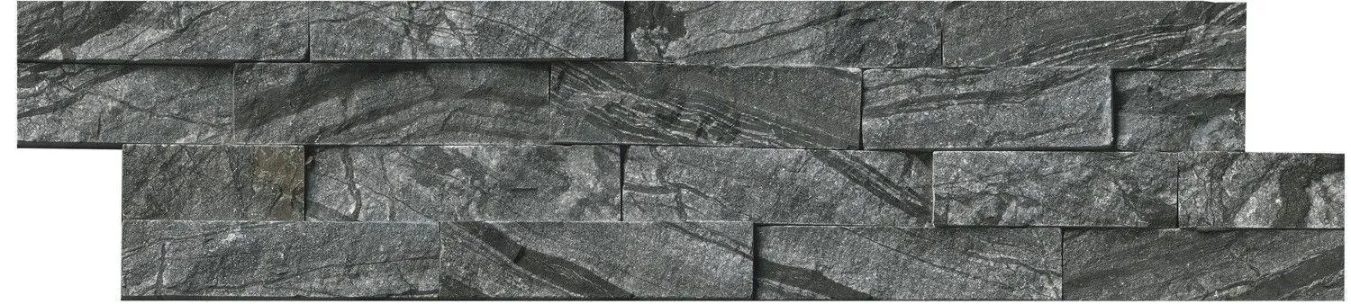 Glacial Black Splitface 6" x 24" (LPNLMGLABLK624) Stone Wall Tile