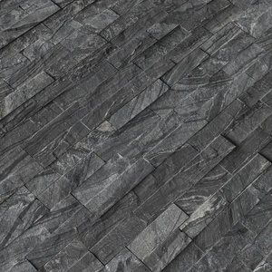 Image 5 of Glacial Black Splitface 6" x 24" (LPNLMGLABLK624) Stone Wall Tile sold at Floors & Baths Pro's