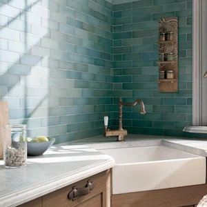 Image 3 of Magma Aquamarina Matte 2-1/2" x 8" (MAG24966N) Plain, Textured Wall Tile sold at Floors & Baths Pro's