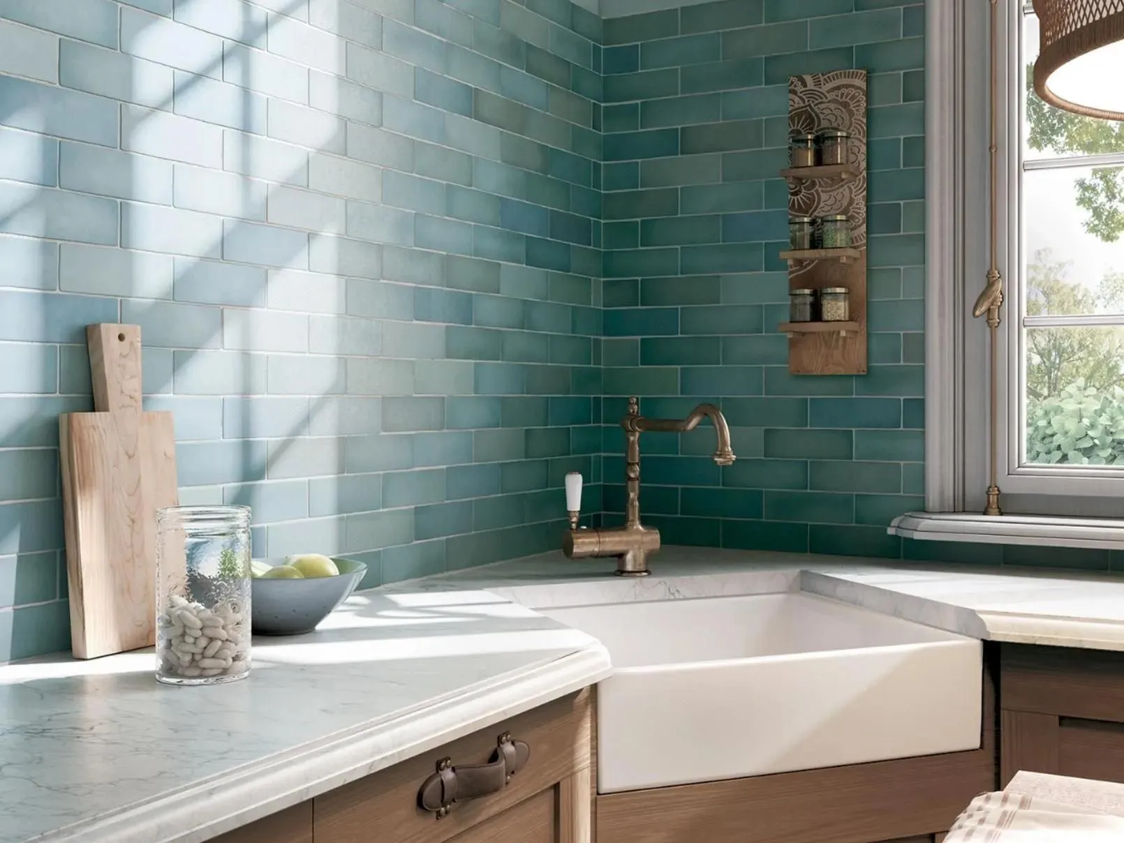 Magma Aquamarina Matte 2-1/2" x 8" (MAG24966N) Plain, Textured Wall Tile