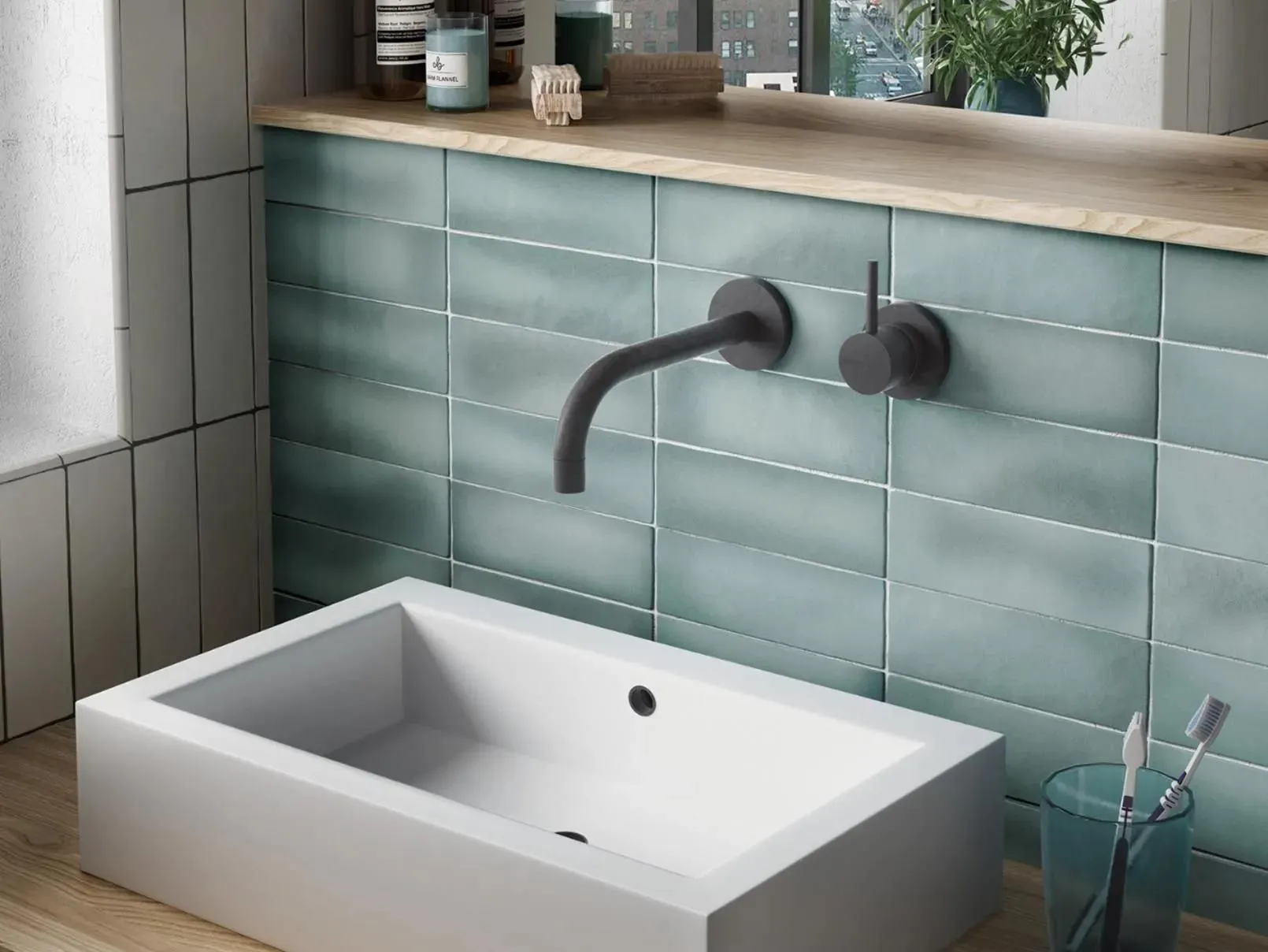 Magma Aquamarina Matte 2-1/2" x 8" (MAG24966N) Plain, Textured Wall Tile