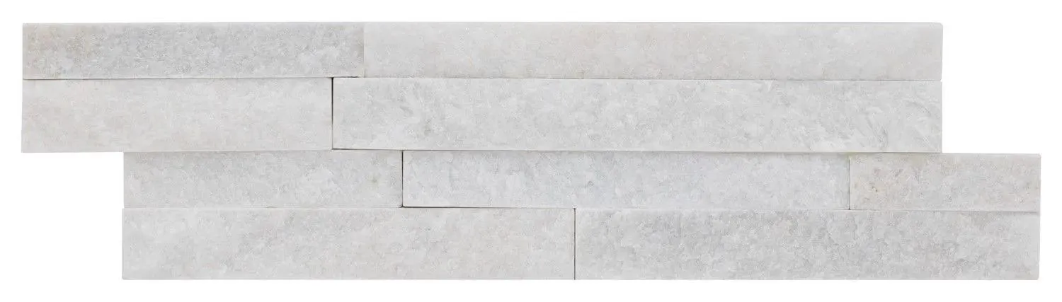 Arctic White-Cool Splitface 4-1/2" x 16" (LPNLQARCWHI4.516-MINI) Stone Wall Tile