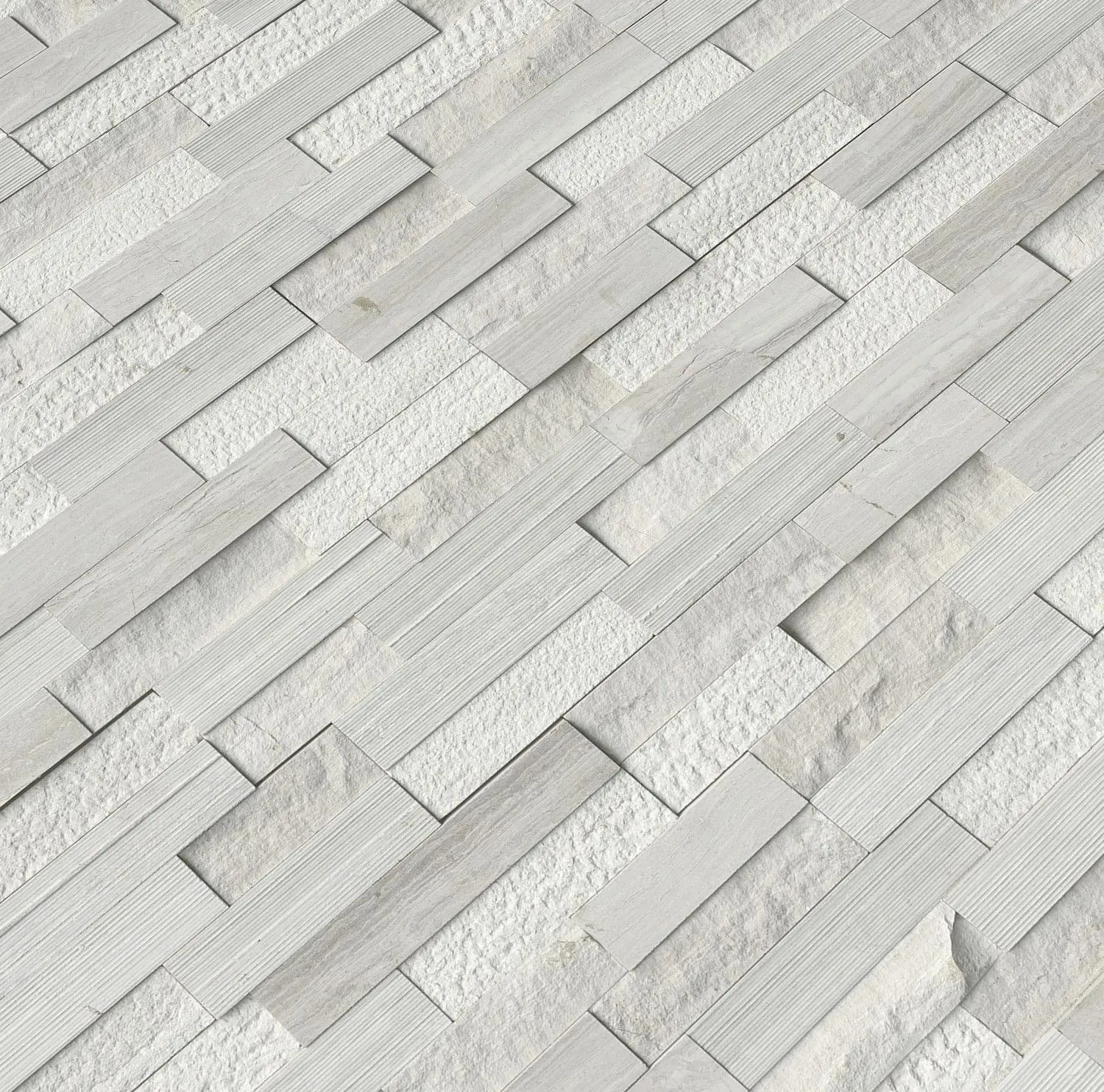White Oak White-Warm Multi Finish 6" x 24" (LPNLMWHIOAK624-MULTI) Stone Wall Tile