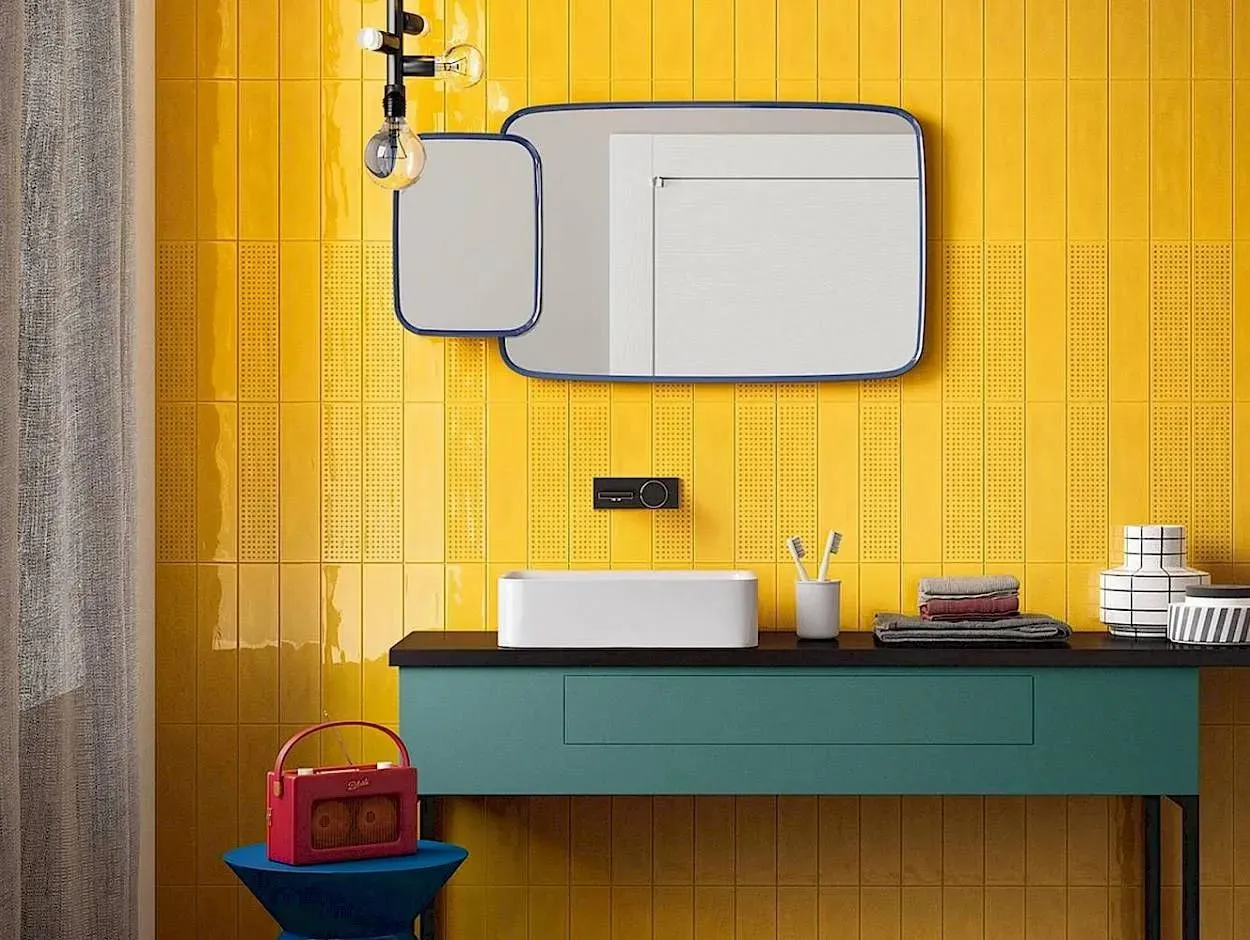 Slash Yellow Glossy 3" x 12" (SLSH73Y) Subway Wall Tile