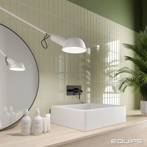 Image 3 of Costa Nova Tansy Green Glossy 2" x 8" (CON28441) 3D, Plain Wall Tile sold at Floors & Baths Pro's