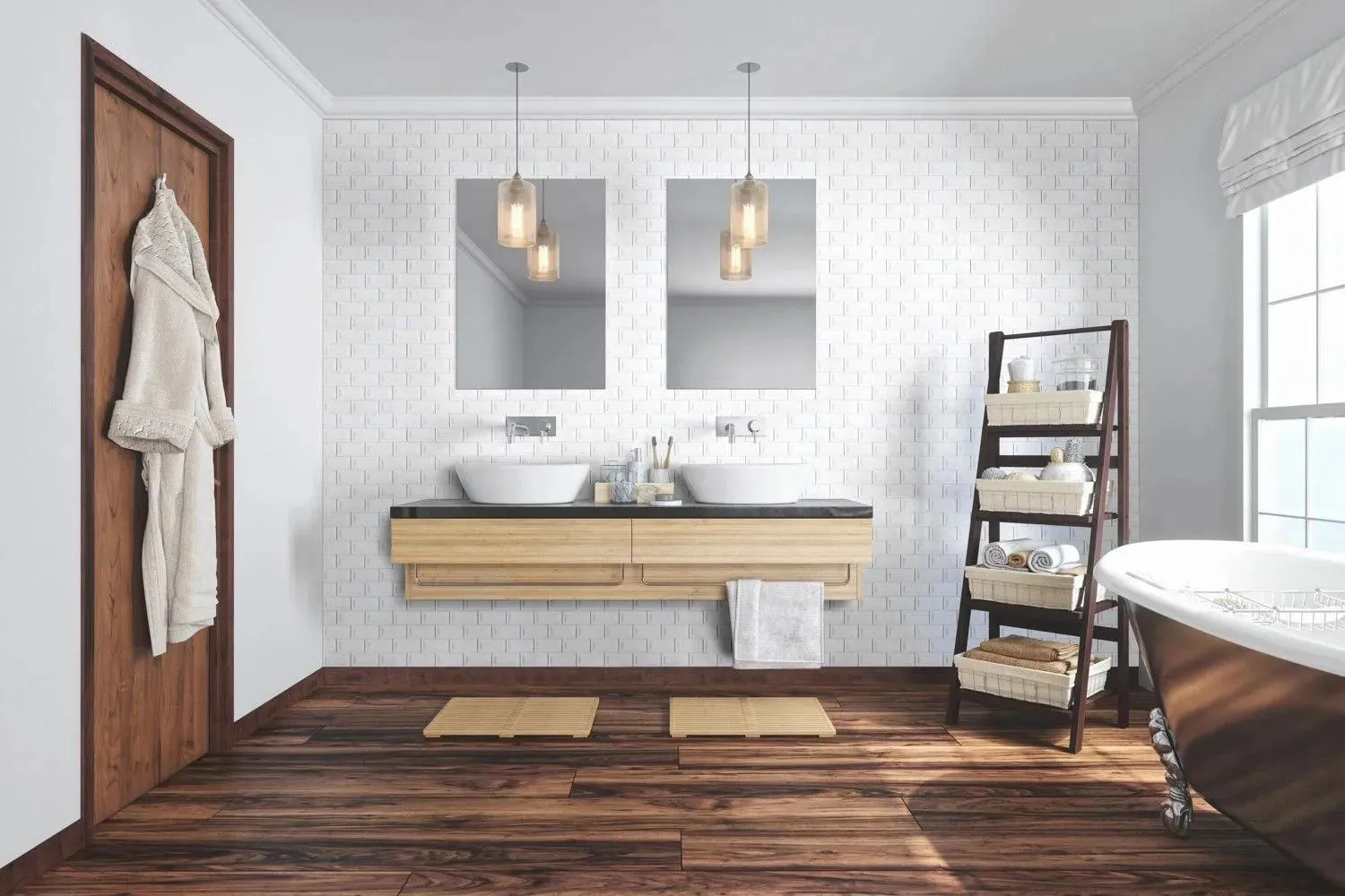 Whisper Inverted Bevel White-Cool Glossy 3" x 6" (NWHIGLO3X6INVBEV-N) Uniform Color Wall Tile