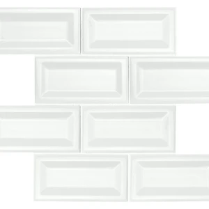 Image 4 of Whisper Inverted Bevel White-Cool Glossy 3" x 6" (NWHIGLO3X6INVBEV-N) Uniform Color Wall Tile sold at Floors & Baths Pro's