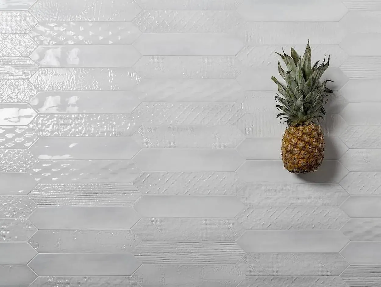 Sfumature Bianco Polished Various Pattern 2-1/2" x 13" (SFM108L) Uniform Color Wall Tile