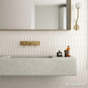 Image 3 of Lanse White Matte 2" x 10" (LAN27481) Metal Wall Tile sold at Floors & Baths Pro's