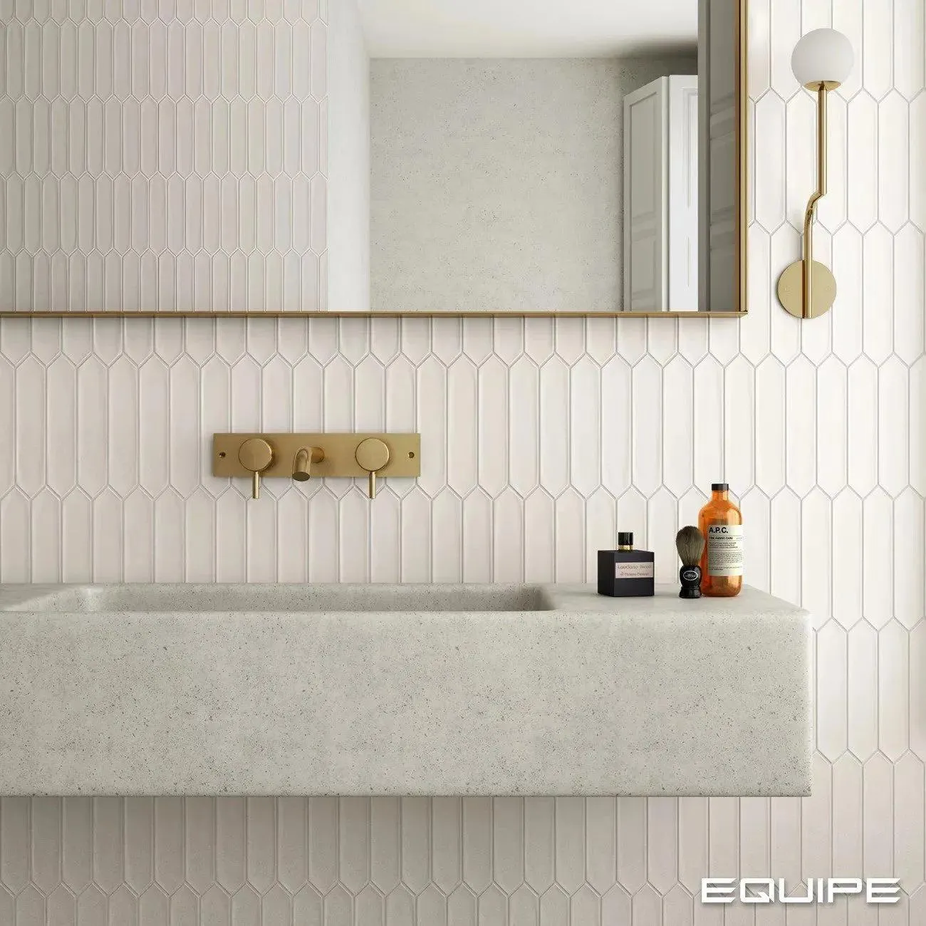Lanse White Matte 2" x 10" (LAN27481) Metal Wall Tile