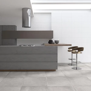 Image 2 of Essential Concrete White Matte 16" x 48" (ESSCON1648MR) Marble Wall Tile sold at Floors & Baths Pro's
