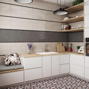 Image 4 of Country Light Grey Polished 3" x 16" (20948) Subway Wall Tile sold at Floors & Baths Pro's