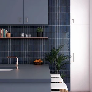 Image 3 of La Riviera Blue Reef Glossy 2-1/2" x 8" (LAR25848) Uniform Color Wall Tile sold at Floors & Baths Pro's