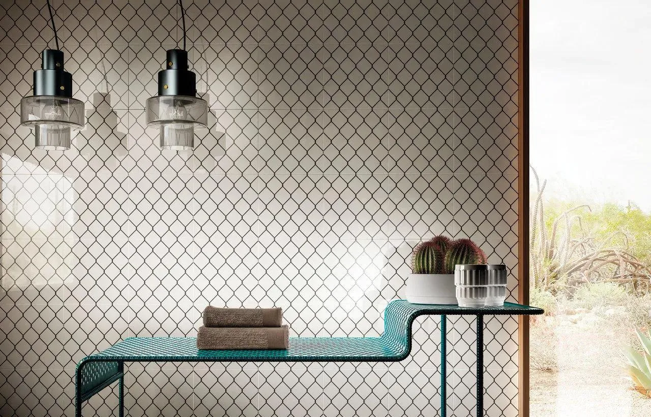 Fence Micro Decordo Glossy 8" x 8" (FENDEC0808G) Traditional Wall Tile