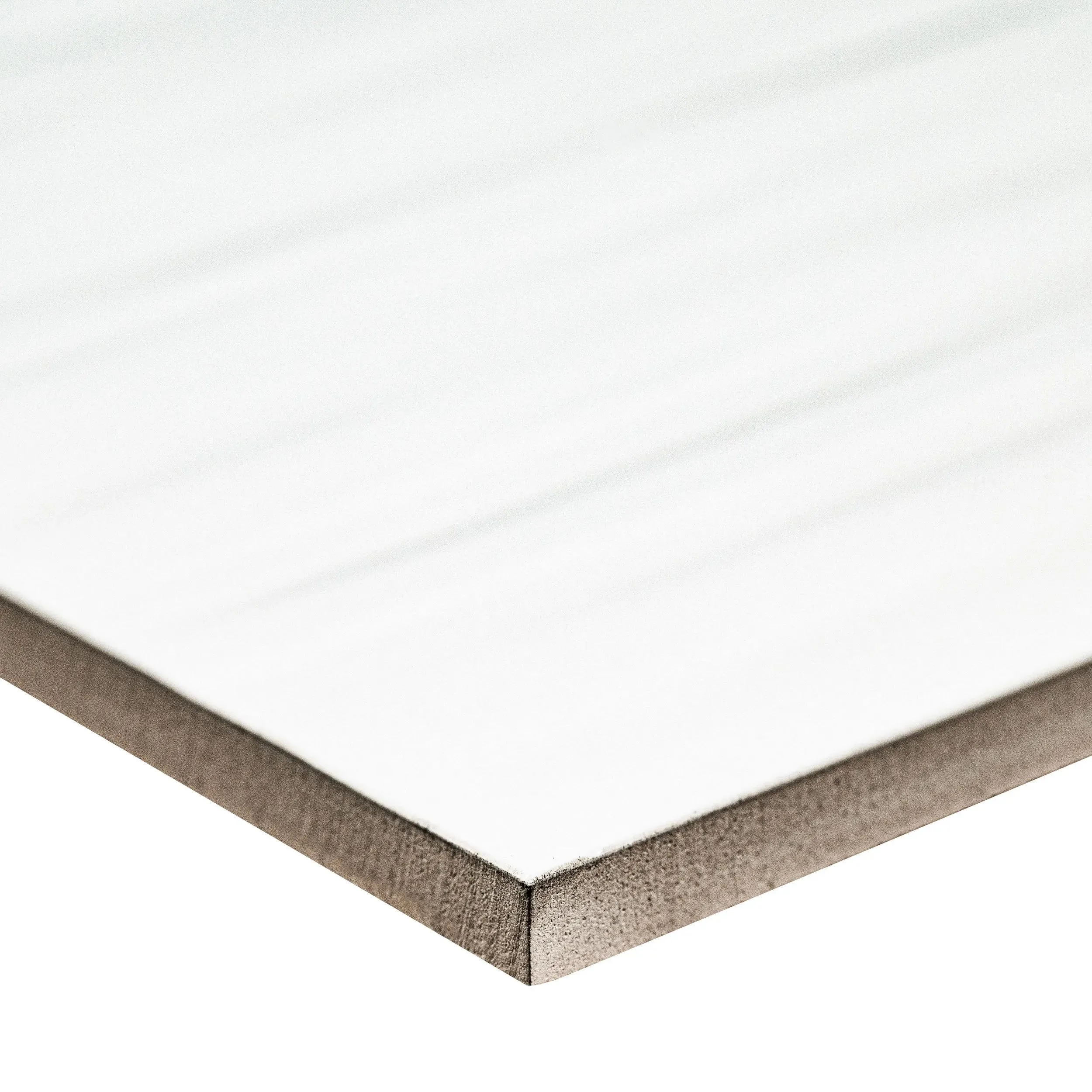Dymo Stripe White-Cool Glossy 12" x 24" (NDYMSTRWHI1224G-N) Uniform Color Wall Tile