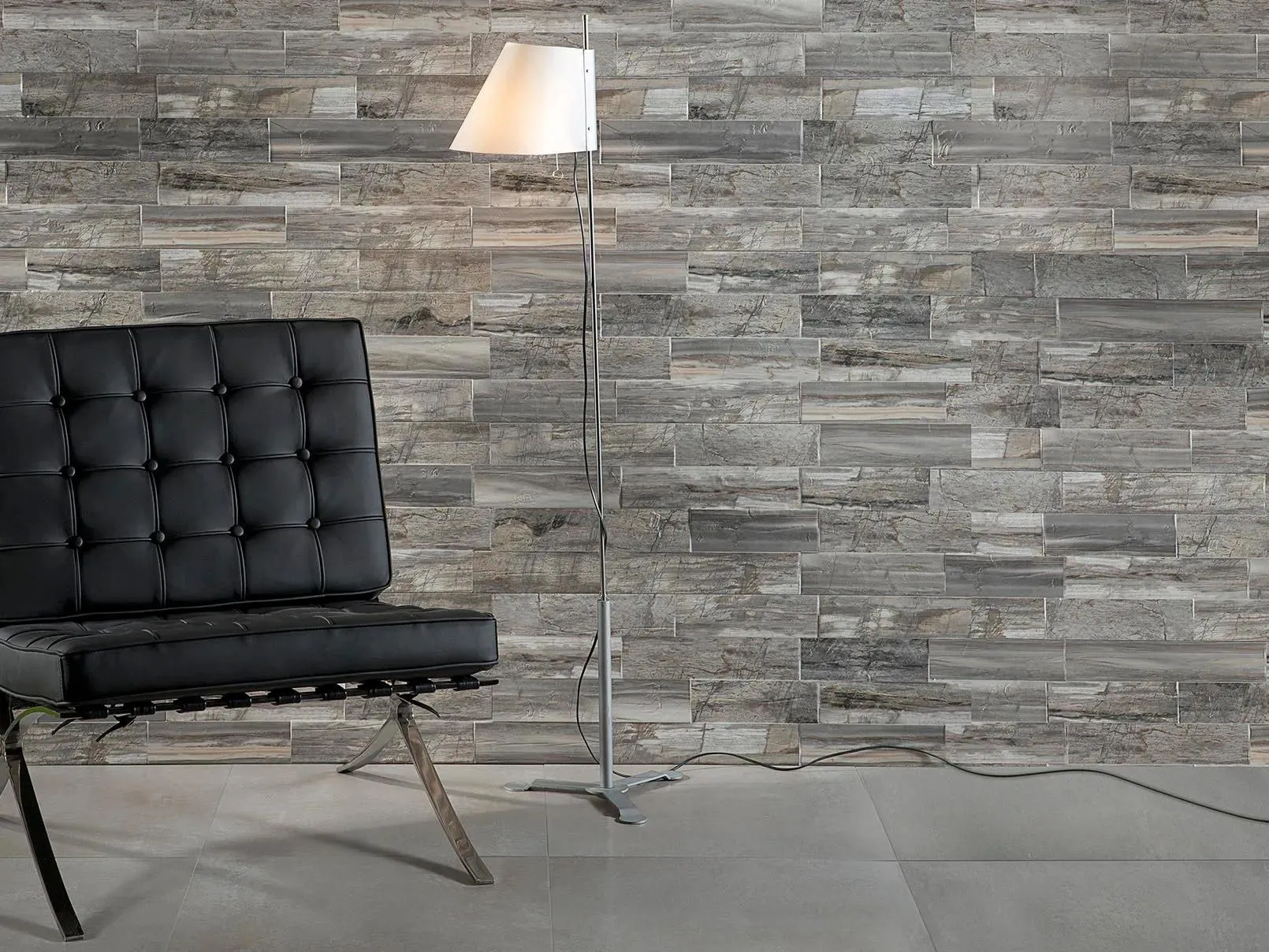British Jet Gris Matte 13" x 26" (BRGRN) Stone Wall Tile