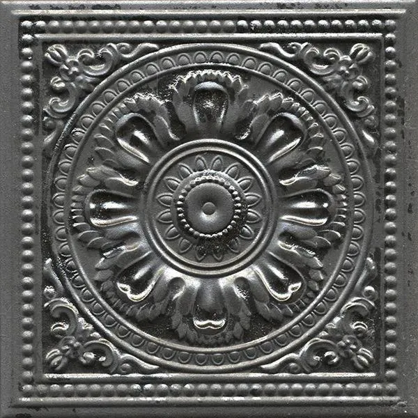 Gatsby Lead Tin Matte 8" x 8" (GALETI) Metal Wall Tile