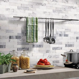 Image 2 of RockMount Alaska Gray Multi Mixed 6" x 24" (LPNLMALAGRY624-MULTI) Brick Wall Tile sold at Floors & Baths Pro's
