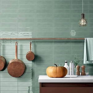 Image 3 of Slash Sage Glossy 3" x 12" (SLSH73SV) Subway Wall Tile sold at Floors & Baths Pro's