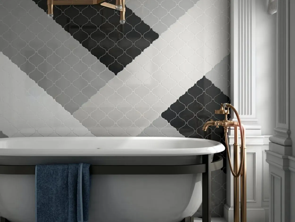 Scale Alhambra White Polished 5" x 5" (AL21932) Uniform Color Wall Tile