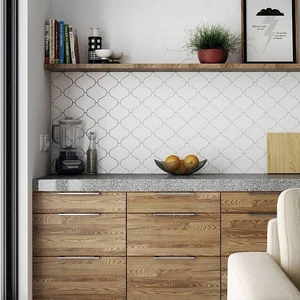 Image 4 of Scale Alhambra White Polished 5" x 5" (AL21932) Uniform Color Wall Tile sold at Floors & Baths Pro's