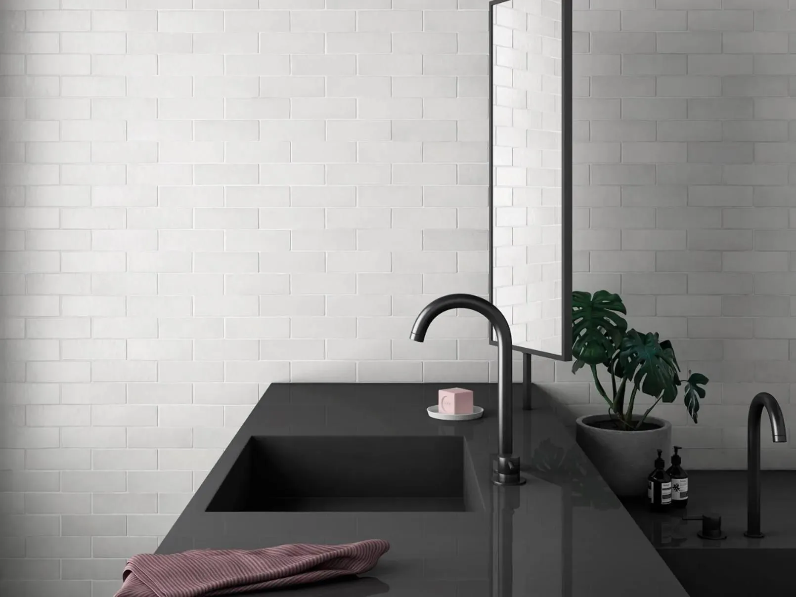 Magma White Matte 2-1/2" x 8" (MAG24958N) Plain, Textured Wall Tile