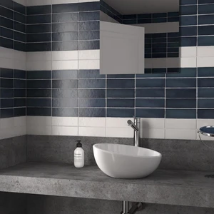 Image 4 of Magma White Matte 2-1/2" x 8" (MAG24958N) Plain, Textured Wall Tile sold at Floors & Baths Pro's