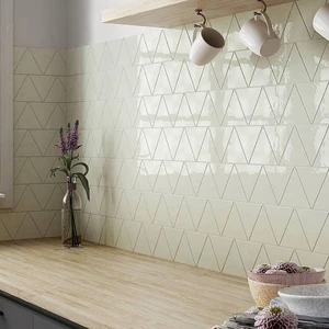 Image 5 of Scale Triangolo White Glossy 4-1/2" x 5" (TR23813) Subway Wall Tile sold at Floors & Baths Pro's
