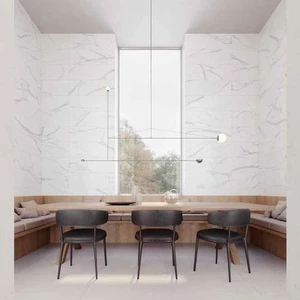 Image 2 of Raffino Statuario Valore Matte 12" x 36" (4000-0273-0) Marble Wall Tile sold at Floors & Baths Pro's