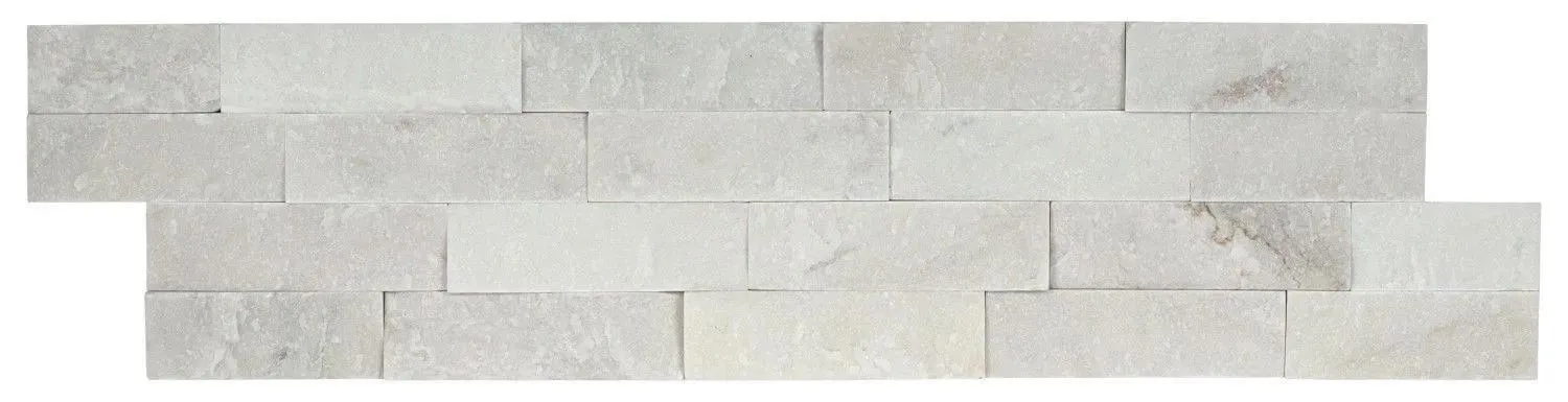 Cosmic White-Cool Splitface 6" x 24" (LPNLMCOSWHI624) Stone Wall Tile