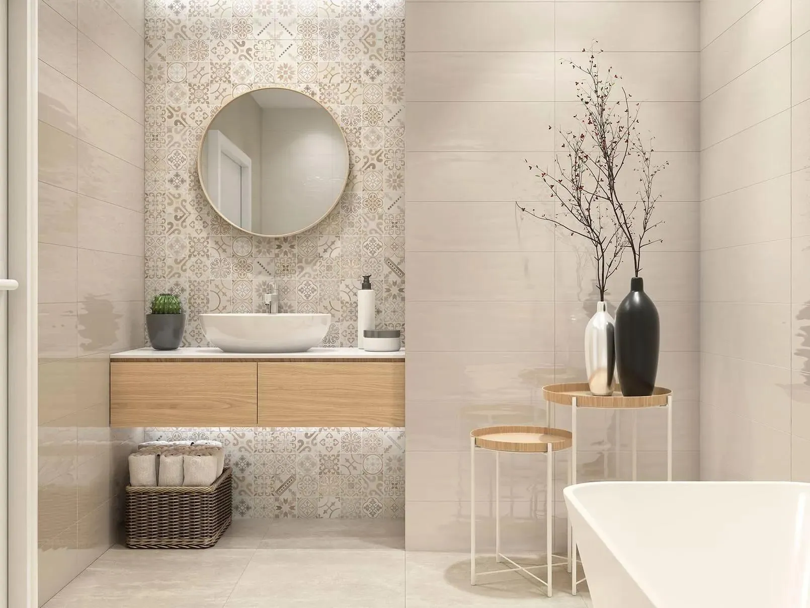 Grisha Gold Decor Glossy 8" x 24" (GRGLDDECO) 3D, Glass Wall Tile