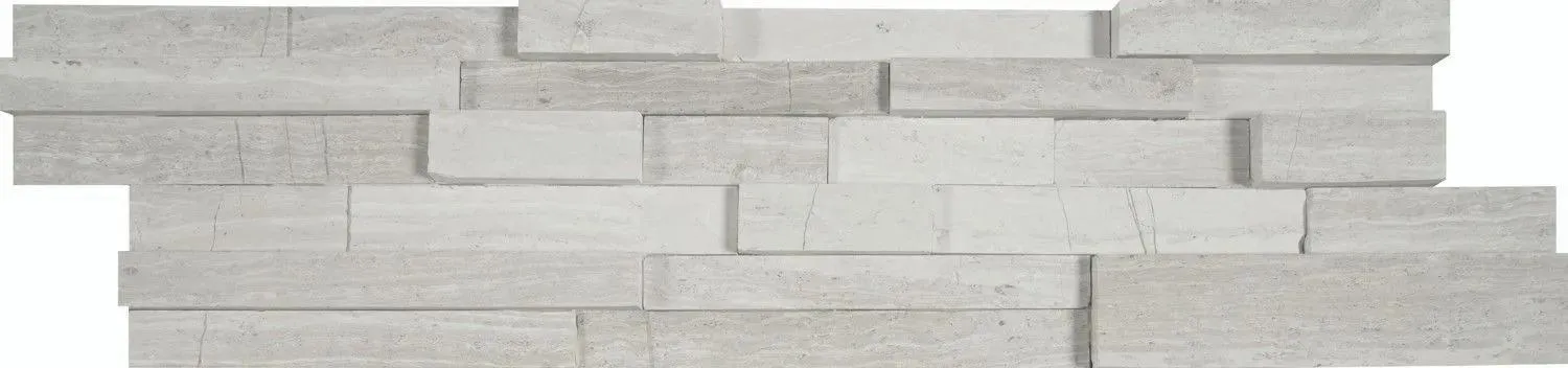 White Oak White-Warm Honed 6" x 24" (LPNLMWHIOAK624-3DH) Stone Wall Tile