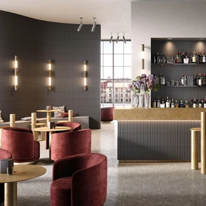 Image 2 of Monoscopio Nero Matte 3" x 10" (MONNER310M) Uniform Color Wall Tile sold at Floors & Baths Pro's