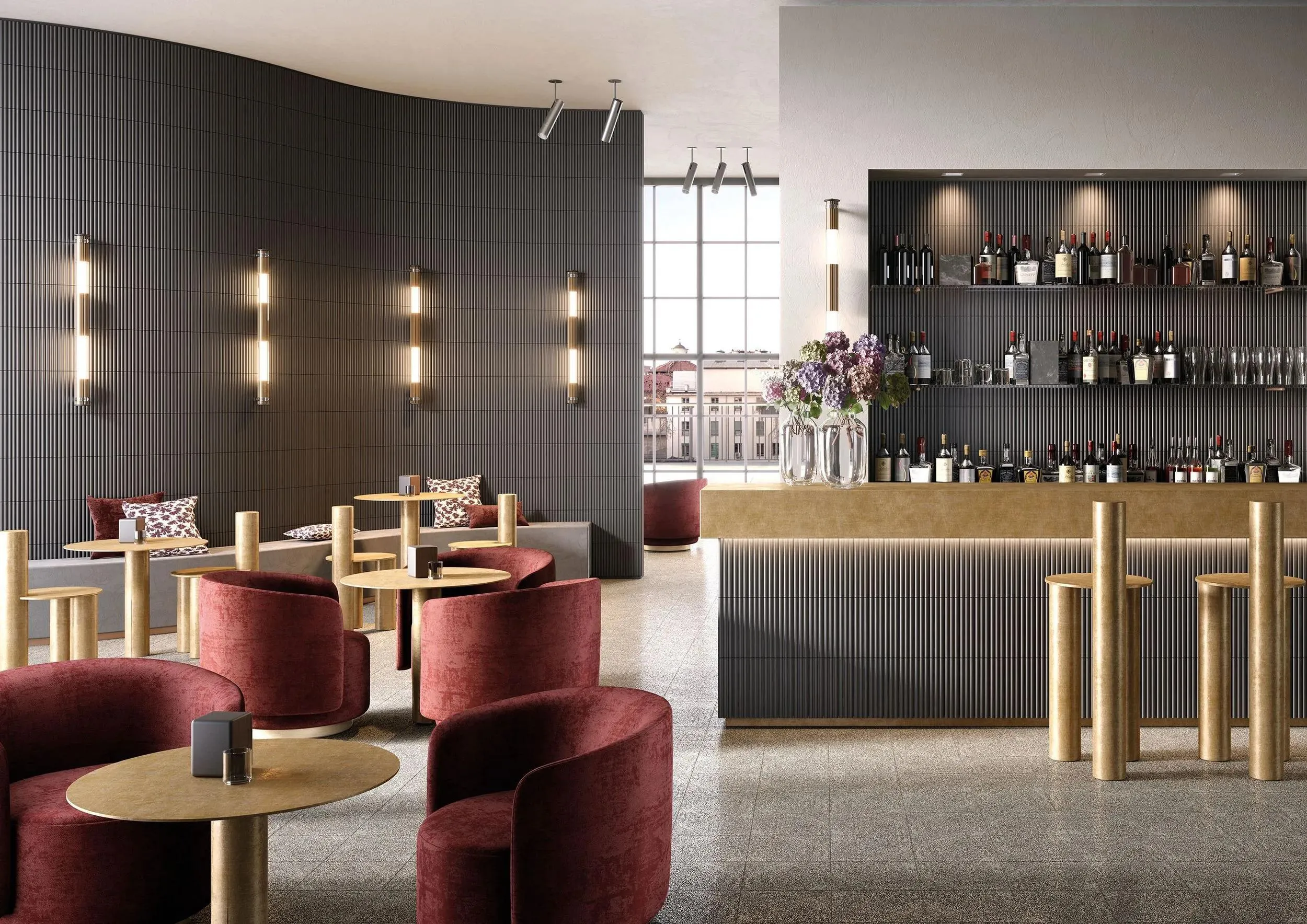 Monoscopio Nero Matte 3" x 10" (MONNER310M) Uniform Color Wall Tile