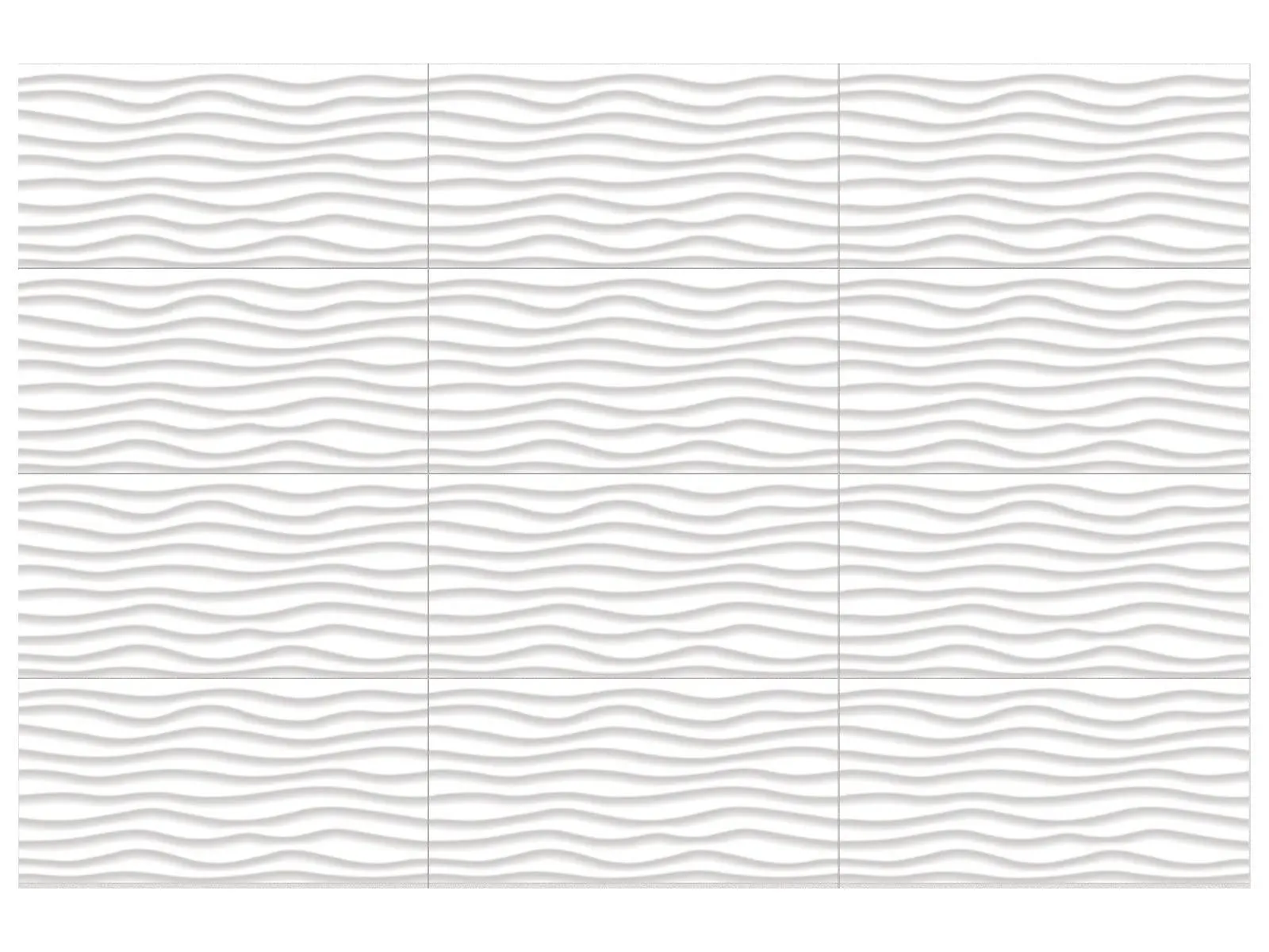 Anatolia Wall Tile Linea White Oblique Glossy 12" x 24" (4000-0045-1) Contemporary Wall Tile