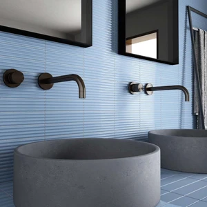 Image 3 of Costa Nova Praia Banyan Blue Glossy 2" x 8" (CON28476) 3D, Plain Wall Tile sold at Floors & Baths Pro's