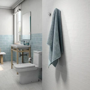 Image 3 of Maiolica Aqua Glossy 4" x 10" (11.25 sqft/box) (MAIW628DECO) Uniform Color Wall Tile sold at Floors & Baths Pro's