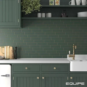 Image 3 of Costa Nova Laurel Green Mat 2" x 8" (CON28455) 3D, Plain Wall Tile sold at Floors & Baths Pro's