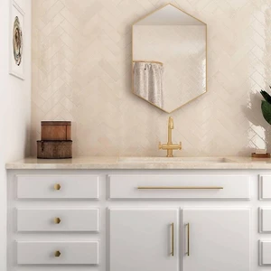 Image 3 of La Riviera Wheat Glossy 2-1/2" x 8" (LAR25842) Uniform Color Wall Tile sold at Floors & Baths Pro's