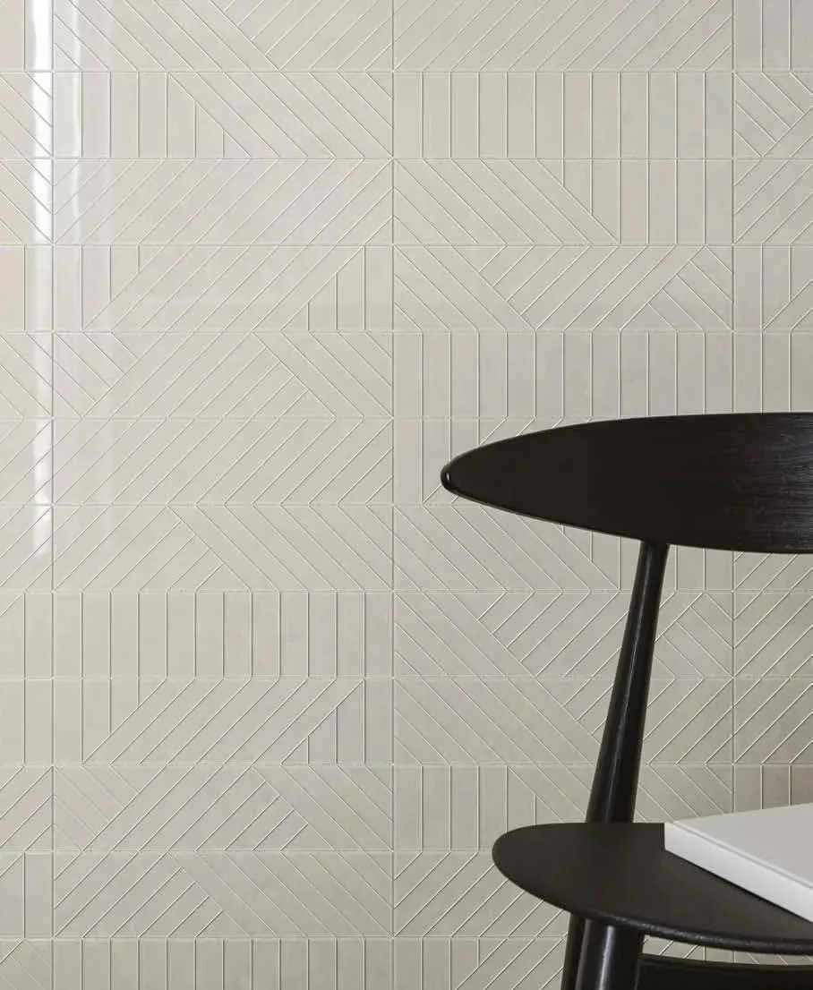Geometra Stone Glossy Maze 3" x 12" (4000-0316-0) Glass Wall Tile