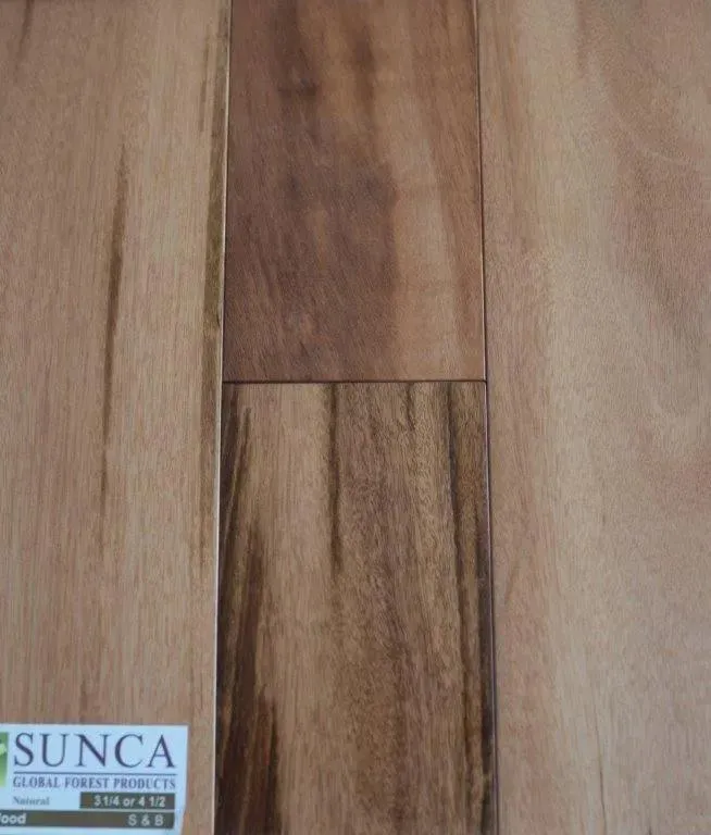 Sunca Natural Tigerwood 3-1/4", 4-1/2" Solid Hardwood Flooring