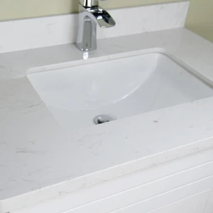Image 6 of 36" Shaker Style White Vanity with Stone Top sold at Floors & Baths Pro's