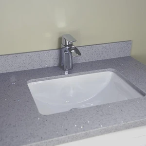 Image 7 of 36" Shaker Style White Vanity with Stone Top sold at Floors & Baths Pro's