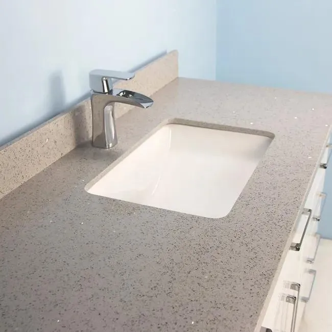 60" Solid Wood Single-Sink White Vanity with Stone Top