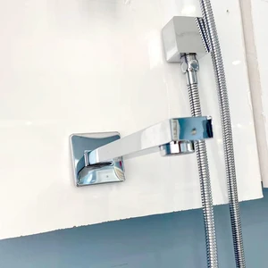Image 4 of Chrome Square Rain Showerhead with Rail/Hand Shower sold at Floors & Baths Pro's