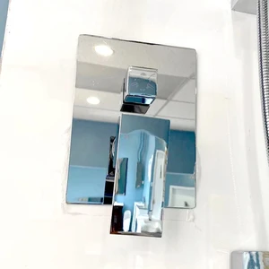 Image 5 of Chrome Square Rain Showerhead with Rail/Hand Shower sold at Floors & Baths Pro's