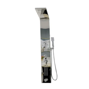 Multi-function Aluminum Shower Panel with Hand Shower (Polished Chromed) | Floors & Baths Pro's